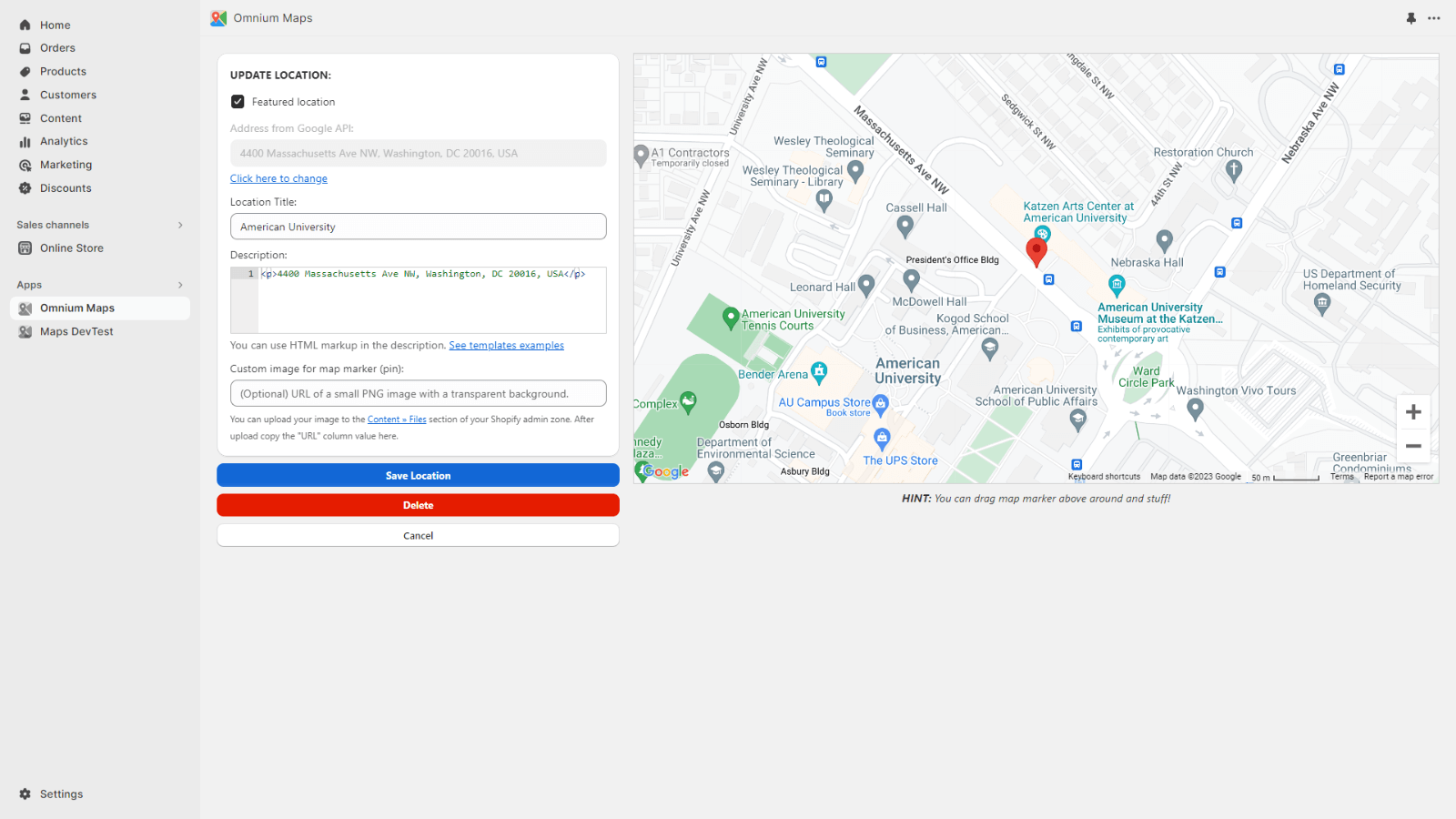 Omnium Maps - Location Editor