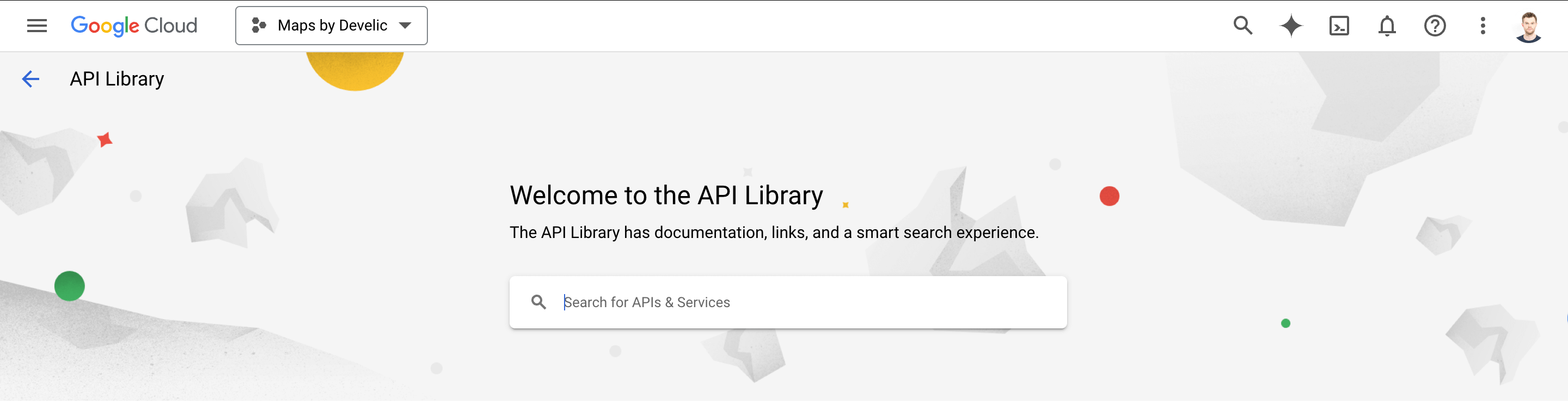 Enabling Maps JavaScript API in Google Cloud Console API Library