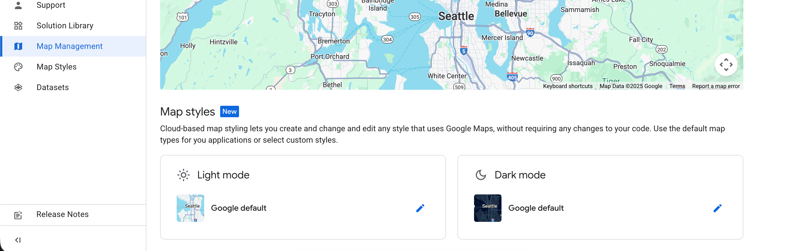Map ID details page showing the generated ID value