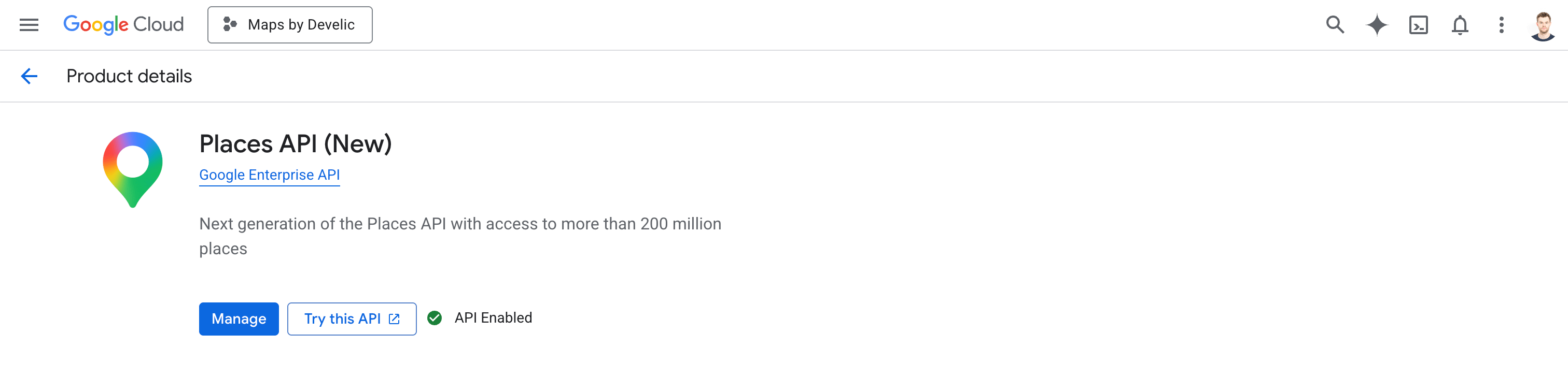 Enabling Places API (New) in Google Cloud Console API Library