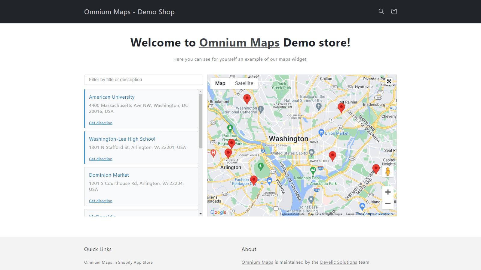 Omnium Maps - Demo Shop